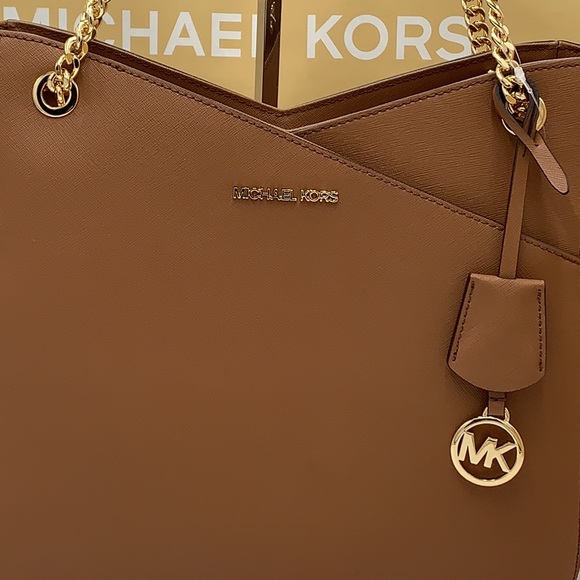Michael Kors Large X Chain Shoulder Tote Luggage - Picture 8 of 16